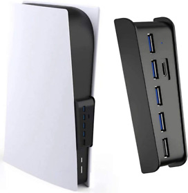 Ga57-2 5 Port Usb Hub For Ps5 Megadream High-speed Expansion Charger Black