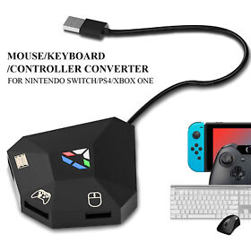 Adjustable Keyboard Mouse Converter Adapter With Led For Switch Ps4 Ps3 Xbox One