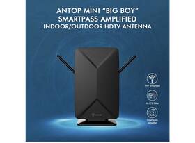 Cl-406bv Airlegant Smartpass Amplified Hdtv Antenna - Flat Panel Mini Big Boy Indoor/outdoor Wit