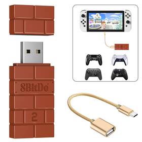 Aknes 779149281525 Wireless Usb Controller Adapter For Switch Ps5 Xbox Raspberry Pi - Otg Cable