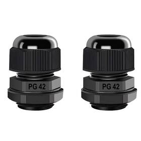 Ip68 Anyinn Pg42 Cable Gland 2 Packs Waterproof Nylon Connectors With Locknut