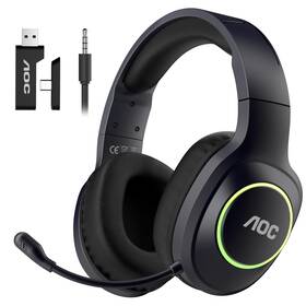 20ms Aoc 220000740693 Wireless Gaming Headset With Bluetooth 5.4 Usb-c Latency 45h Playtime