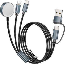 Atg002 Autallgee Travel Essentials For Apple Watch Charger 3 In 2 Usb C Cable Multi 4ft