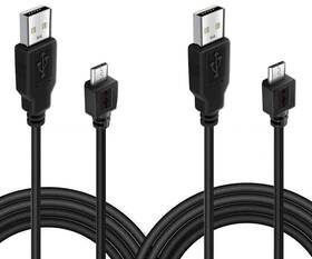 Batsoeasy 728408865518 2pack 10ft Charging Cable Compatible With Ps4 Controller And Xbox One