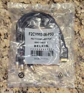 F2cv002-06-ps3 Belkin 722868688205 New High Quality 6 Feet Hd Audio/video Cable For Sony Ps3