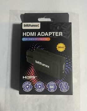 03.12.0066 Bitfunx Hdmi Adapter For Snes Sfc N64 Gamecube Plug And Play 720p Hd Auto Sv&av