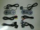 Bundle.2snes Super Nintendo Entertainment System Unbranded Generic Snes Accesories Controller 2snes Video Av Cord 2 Extension New
