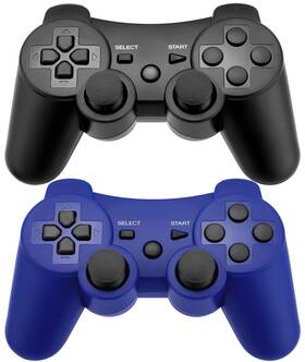 Ceozon 701806478672 Ps3 Controller 2 Pack With Six-axis Dual Vibration Wireless Control Char