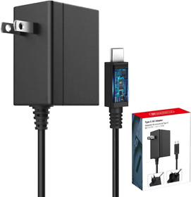 Charger For Nintendo Switch 15v 2.6a Pd Fast Charging Support Tv Dock Ac Power &