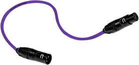 Abt10pl Coluber Cable Balanced Xlr Male To Female - 10 Feet Purple Pro 3-pin Microphone Con