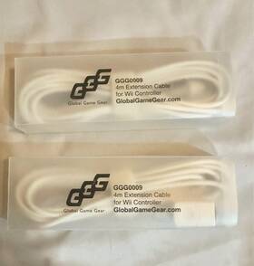 Ggg0009 Controller Gear Set Of 2 Global Game 4m Extension Cables For A Wii