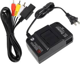 Cstesvn 445042387376 N64 Power Supply And Av Cable Replacement Ac Adapter Composite Vid