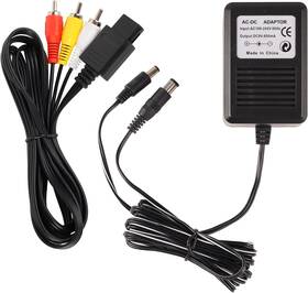 Cstesvn 744110430189 Snes Power Supply And Av Cable Ac Cord Audio Video Rca Compa