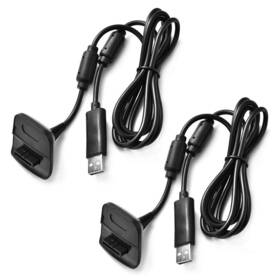Csylx 313106178161 Charging Cable For Xbox 360 And Slim Wireless Game Controllers 2 Pack Black