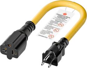 6-20r Dealtus 445017652676 1-foot Nema 5-15p To 4-in-1 Female Adapter Cable 12awg Heavy Duty Ev