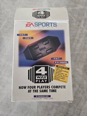 Ea4p Ea Sports Authentic 4 Way Play Adapter Sega Genesis Multiplayer With Instruction