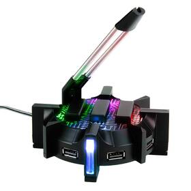 Enpcghb100bkew Enhance Pro Gaming Mouse Bungee Cable Holder 4 Port Usb Hub With 7 Led Color