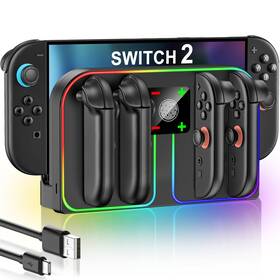 Extremecool 977916574748 Charging Dock Compatible With Nintendo Switch 2 2025 For Joycon Controller