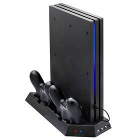 Pj10-ms-1-1 Fastsnail Vertical Stand For Ps4 Pro With Cooling Fan Controller Charging Station