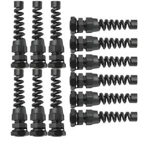 Fielect 882469926400 12pcs Waterproof Pg7 Cable Gland Plastic Glands Joints Adjustab
