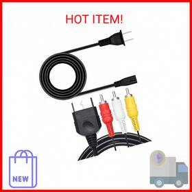 Fiotok 680727705190 Power Cord And Av Cable Compatible With Xbox Ac Fit For Sony Ps5/ps4