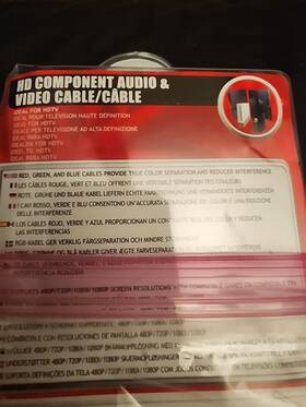 Gamestop 728658009724 Hd Component Audio Video Cable For Xbox 360 Ps3 Wii Wii-u Ps2 6 Feet