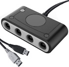 Gcht Gaming Adapter For Gamecube Controller Compatible Switch Pc Wii U Black