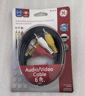 73216 Ge New Audio/video Cable Red/white/yellow 6ft