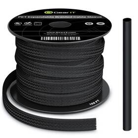 Gi-pet-slv-1 Gearit Gi-pet-slv-1/4-bk-100ft 100ft Black 1/4 Inch Pet Expandable Cable - 100 Feet