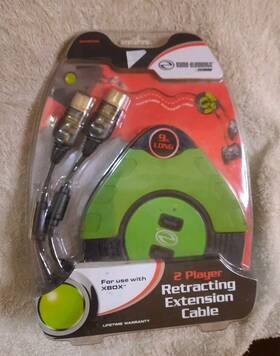 Gemini 026616066711 9 Ft. Two Player Retracting Extension Cable For Xbox By Brand New Sealed