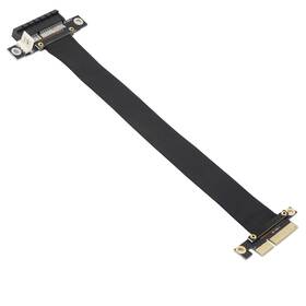 Gintooyun 723508506958 Pcie 4x Extension Cable Pci-express 3.0 Male 23 Centimeters Black