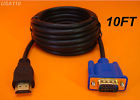520-704-4228 Hdmi 3m Getwiredusa Usa110 Converter Adapter Cord Vga 10ft. Cable Video