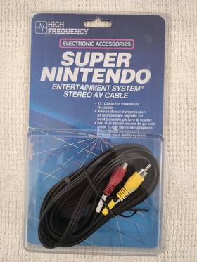High Frequency 092402045307 Rare Sealed 1991 Super Nintendo Snes Stereo Cable Av New Toys R Us