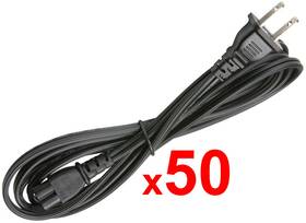 Ac2stul High Kick Digital 50 Pack Ac Power Cord Cable For Playstation Ps5 Ps4 Ps3 Slim Xbox Series X/s One