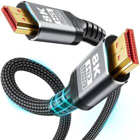 14808266705 Hoey 15ft 8k Hdmi Cable 2.1 Ultra Hd High-speed 48gbps Bandwidth Braided