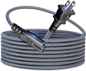 Yg602-yg22-1m Homair 3.3ft Nylon Braided Ac Power Cord For Ps5/ps4/ps3/xbox One 1m Grey