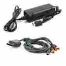 Hxr-6-8964 Xbox Kmd Ac Adapter S-video Av Cable Bundle For 360 Slim New Sav Cord