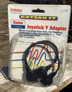 Interex 031069000434 Nos Vintage Joystick Y Adapter Game Cable Allows 2 Joysticks To 1