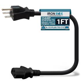 210406 Iron Box Ironbox Electric Nema 6-15 Plug To C13 Connector Power Cords - 15a/250v 14/