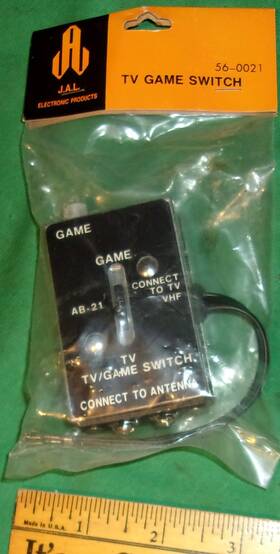 56-0021 Jal Electronics Nos Switch Box Adapter For Atari 2600 Video Game Rf Tv Coax Electroics