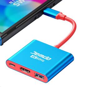 Jemdo 717470082138 Portable Dock Adapter For Switch Travel Docking Red&blue - 60hz