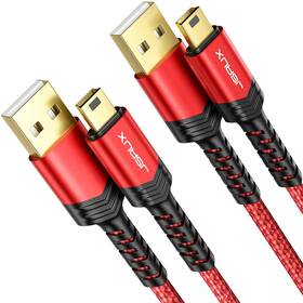 Jsaux Jscanzmnb2uard12m Mini Usb Cable 2-pack 3.3ft 6.6ft 2.0 Type A 3.3 Ft 6.6 Red