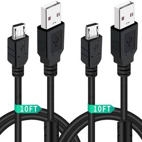 Kaldan 738628154712 2 Pack 10ft Ps4 Dualshock 4 Controller Charger Charging Cable With Magnetic Ring