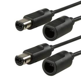 F-2pcs-ngc-ext-cble Kmd 2x 6ft Controller Extension Cable For Wii Gamecube Gcn