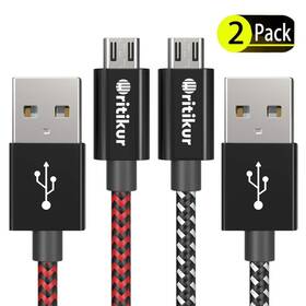 Koowod 889284701526 Ps4 Controller Charger Charging Cable 2 Pack 10ft Nylon Braided Micro Usb 2.0