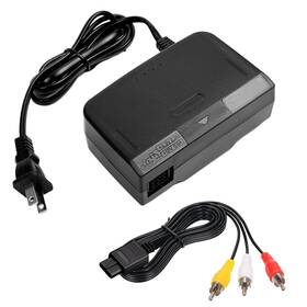 Koubare 779712659119 Power Supply And Cable Compatible With N64 Av For Ac Black