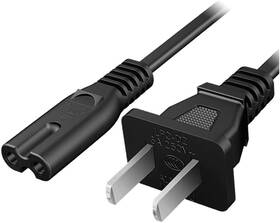 Q-605 Lord Computer Ac C8 Power Cord 5ft Standard 2-slot For Tv Ps4 Ps5 Speaker Black 2 Prong