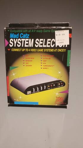Mad Catz 1245959 System Selector A/v Switch Box With 6ft Rca Cable 4 Systems Nes Snes