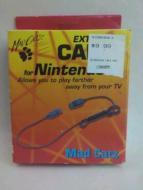 Mad Catz 728658053055 N64 Controller Extension Cable 1996 Nintendo 64 Extender Cord