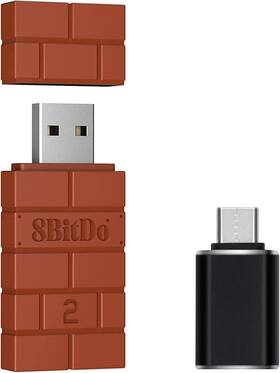 M8-000079 Mcbazel 8bitdo Wireless Usb Adapter 2 For Switch Windows Mac And Brown